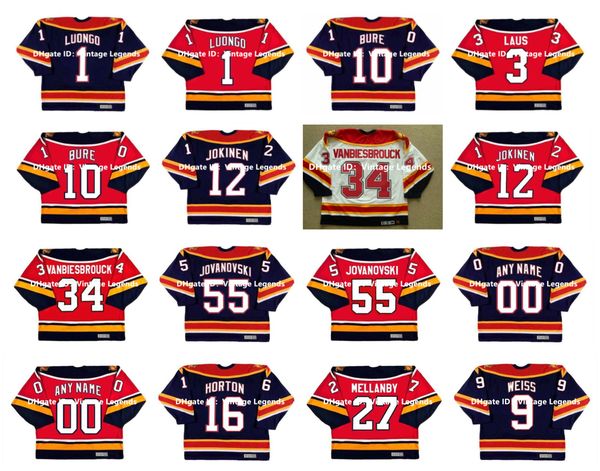 CCM Vintage Panthers Hockey Jersey Roberto Luongo PAVEL BURE OLLI JOKINEN JOHN VANBIESBROUCK ED JOVANOVSKI SCOTT MELLANBY NATHAN HORTON STEP