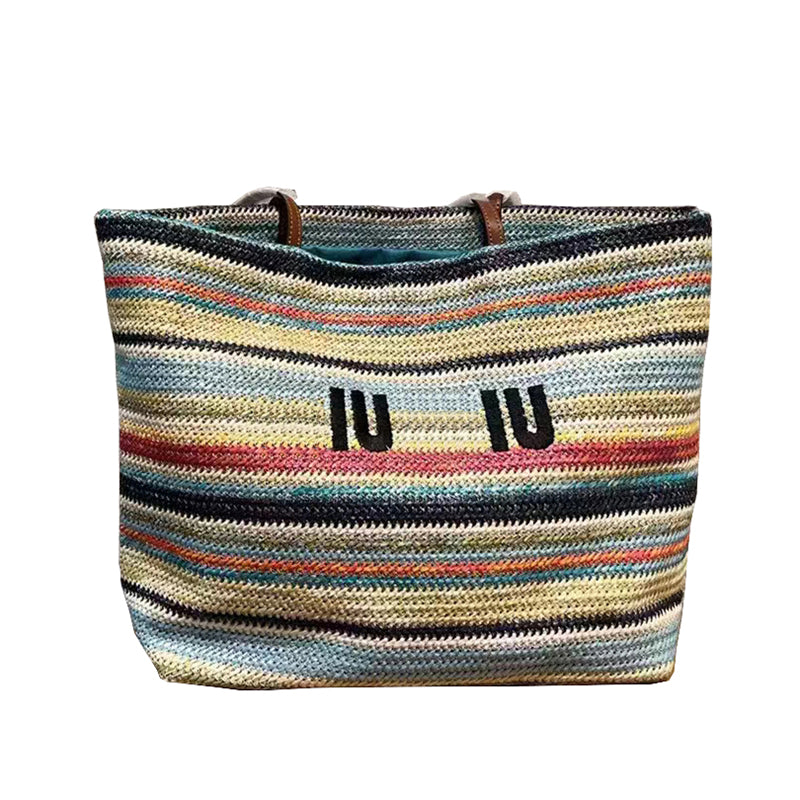 Designer tote Handbag for Women Luxury Knitting Colorful Bag Ladies Fashion Handbags Female Casual Bags M025