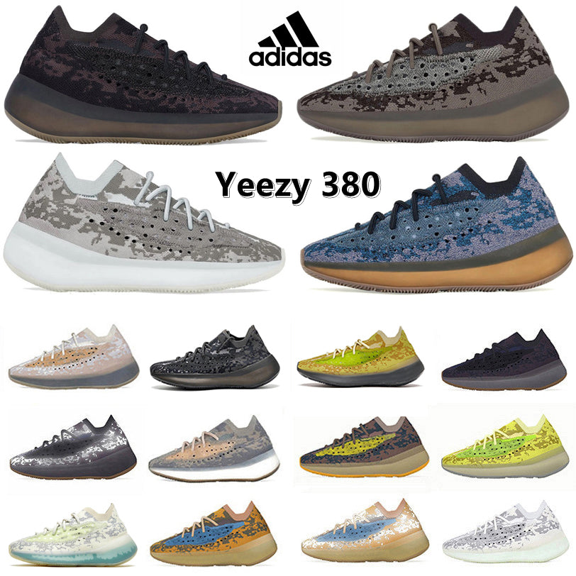 Adidas Kanye West yeezy yeezys 380 380s mens Running Shoes Stone Salt Pyrite Covellite Onyx Hylte Calcite Glow Lmnte Mist Black men women Trainer Sp