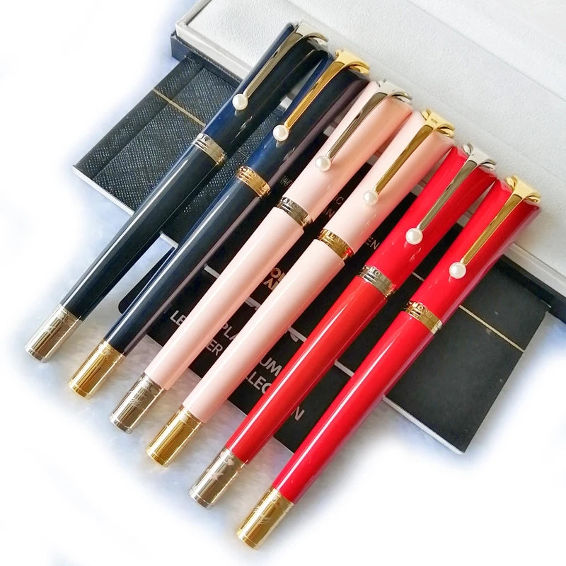 LGP Luxury Pens Special Edition Black-Pink-Red Colors Rollerball Ballpoint Pen With Pearl Clip Writing Smooth Great Actress