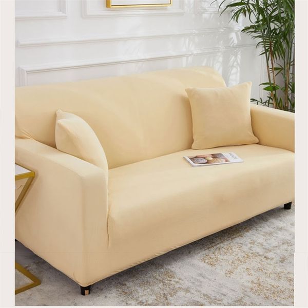 SCboy Elastic Plain Solid Sofa Cover Stretch Tight Wrap All inclusive for Living Room funda sofa Couch ArmChair 220615