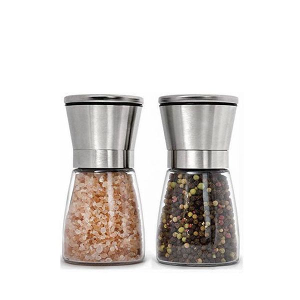 Stainless Steel Manual And Pepper Grinder Adjustable Ceramic Sea Salt Spice Mills Kitchen Cooking Tools