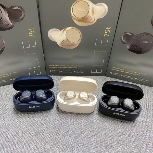 Cell Phone Earphones High quality Elite 75t True Wireless Bluetooth Earphone Reduction Omnipotent Hifi Super Low Sound Earplug with Charging