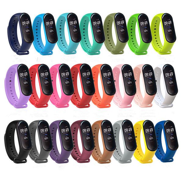 Strap For Xiaomi Mi Band 5 4 3 6 Silicone Wristband Bracelet Replacement Fit MiBand 3 4 band5 band6 Smartwatch Accessories Wrist Color TPU S