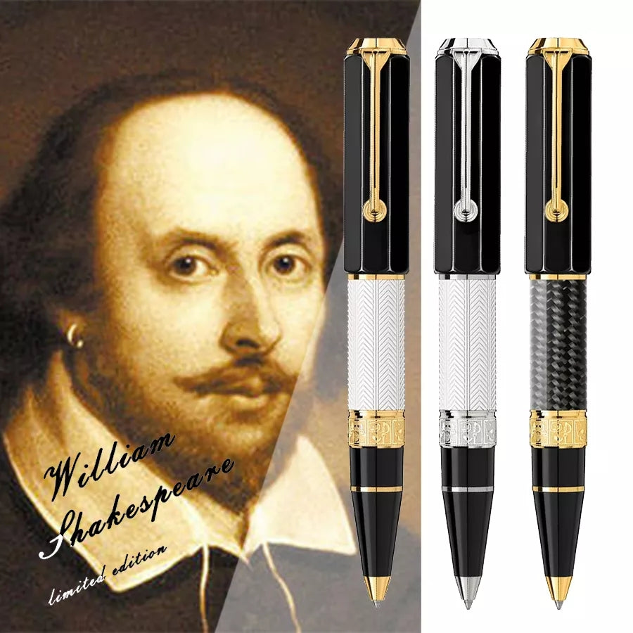 LGP Premier Quality Detail Luxury Pen Writer Edition William Shakespeare Ballpoint Pens Office Stationery With Serial Number