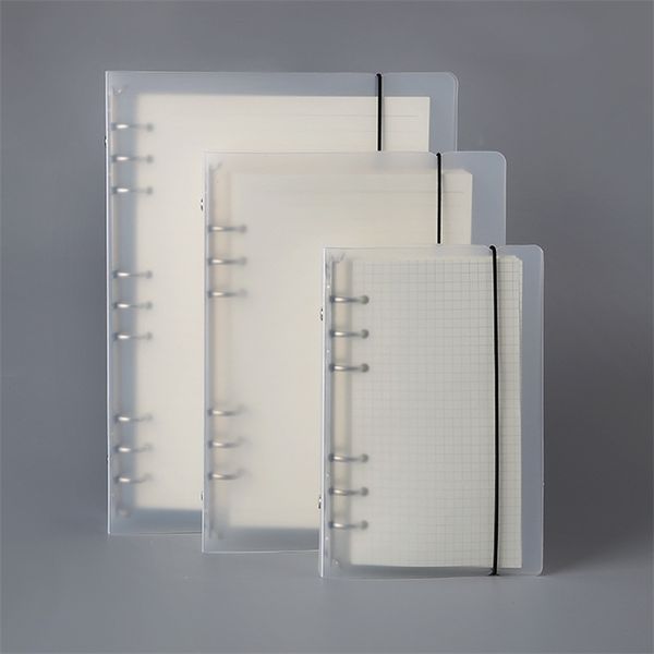 Diary A7 A6 A5 Transparent Loose Leaf Binder Notebook Inner Core Cover Note Book Journal Planner Office Stationery Supplies 220707