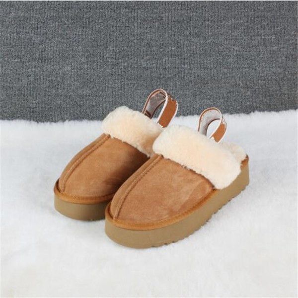 2022 WGG Flat heel spot warm slippers plush women&#039;s outer wear shoes thick bottom wholesale snow cotton boots size EU34-44