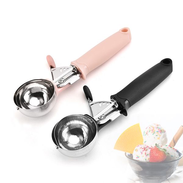 21.5CM Stainless Steel Ice Cream Spoon Metal Icecream Tool Cookie Scoop Melon Fruit Baller Household Ice Ball Maker Kitchen Tools