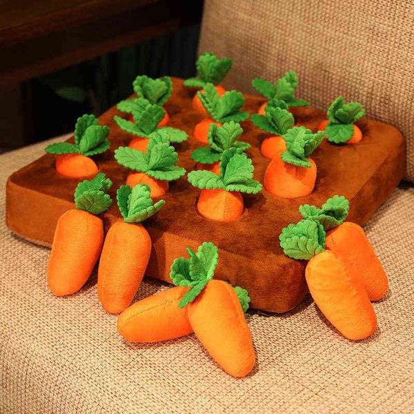Pc Cm Funny Radish Field Hugs Cartoon Plush Pillow With Different Carrots Dolls Simulation Educational Toy For Children J220704
