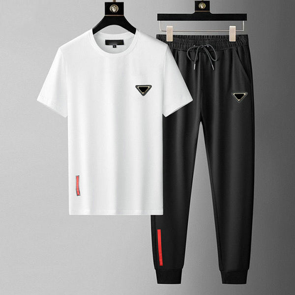 2022 Summer Men&#039;s Sets T Shirts pants Two Pieces Sets Casual Tracksuit Male Tshirt Gyms Fitness trousers men famous sweatsuit