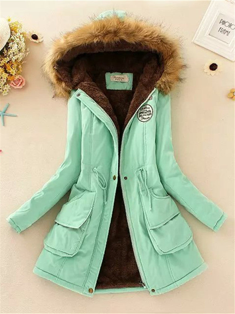 Women&#039;s Winter Down Jackets Parka&#039;s Warm outdoor leisure sports Canada coats jacket white duck windproof parker long leather collar cap wa