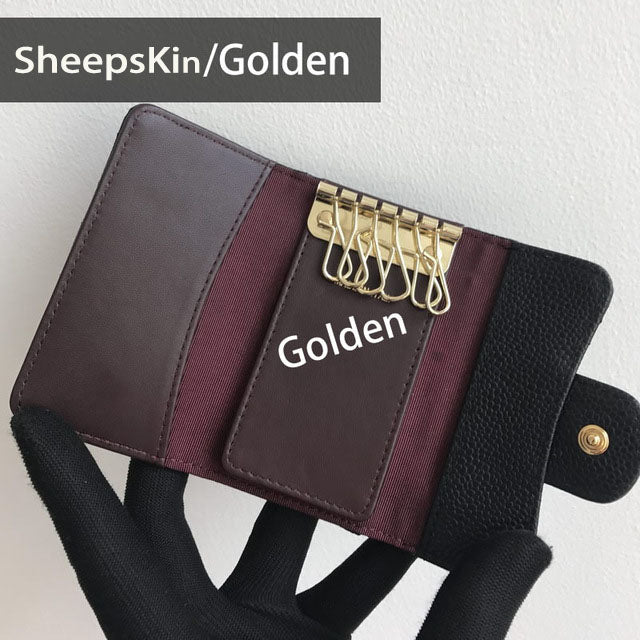 Ladies Keychain Luxury Bag Leather Mini Card Holder Keychain Wallet Luxury Purse genuine leather designer bag Storage Bag Cow Split Wallet Butler Ke