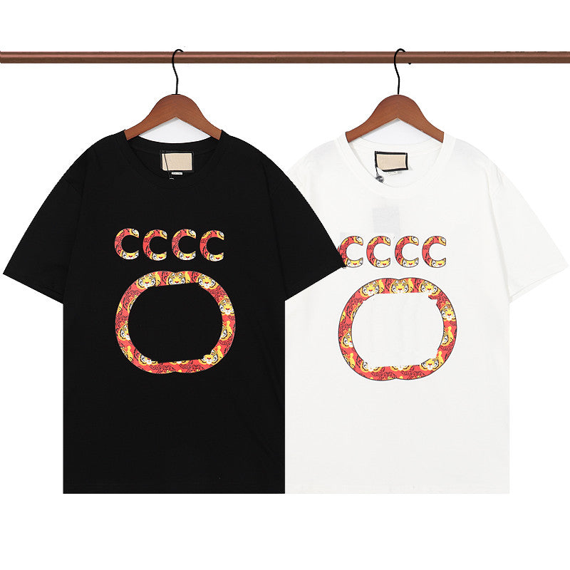 Designer Tide Mens Women essentials T Shirts Chest Fog Letter Laminated Print Short Sleeve High Street Loose Oversize Casual T-shirt Cotton Tops Asi