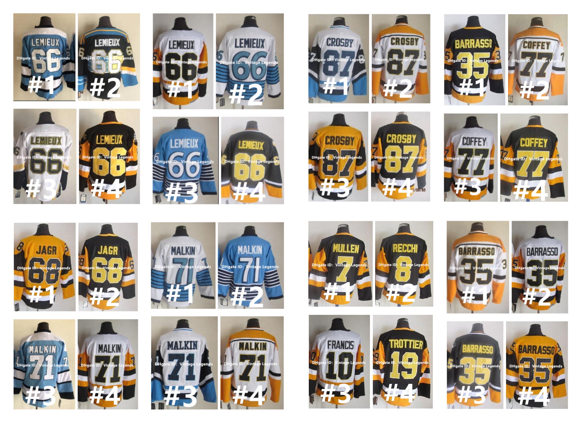 Vintage Penguins CCM Hockey Jersey Lemieux Jaromir Jagr Sidney Crosby Evgeni Malkin Paul Coffey Joe Mullen Mark Recchi Ron Francis Tom Barrasso Larr
