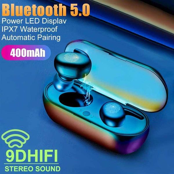 Wireless Y30 TWS Sport Headsets Earbuds Touch Bluetooth 5.0 Earphones HiFi Waterproof With Microphone for iPhone Samsung Xiaomi330q