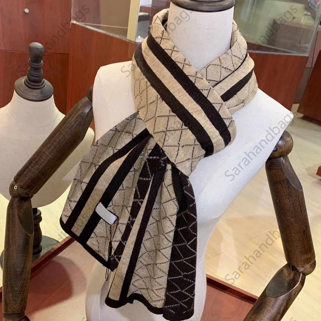 Mens Scarves Cashmere Scarf Full Letter Printed Scarves Soft Touch Warm Wraps With Tags Autumn Winter Shawls