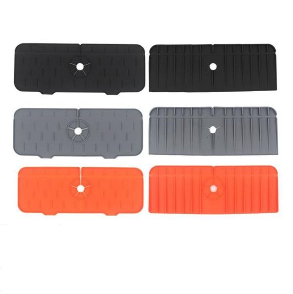 Kitchen Faucet Absorbent Mat Sink Splash Guard Tools Silicone Faucet-Splash Catcher Countertop Protector For Bathroom Kitchen Gadgets SN6716