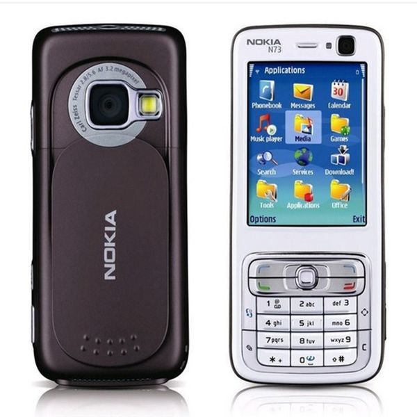 Original Refurbished Cell Phones NOKIA N73 2G GSM Keyboard Music Camera Straightforward Handset