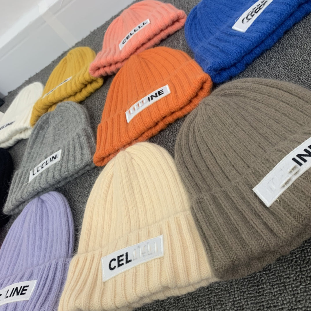 Beanies Beanie Women Skull Caps Windproof Fur Warm Fashion Candy Color Knitted Hat