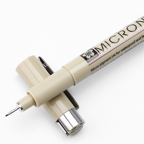 5-7-8-9-11 pcs-set Sakura Pigma Micron Needle Soft Brush for Drawing Sketch Cartoon Archival Ink Gel Pen Animation Art Markers 210226