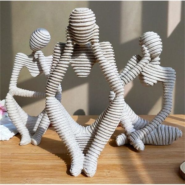 Abstract Character Decoration North European Creative Home Ornament Drawing Room Office Sandstone Decor gift statue Sculpture T200330