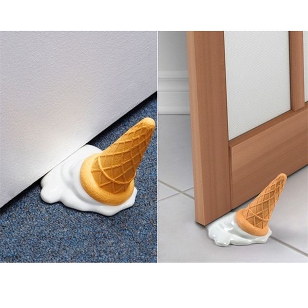 Door Stopper Home Decor Creative Household Ice Cream Door Stop Home Decoration for Bedroom Living Room 201013