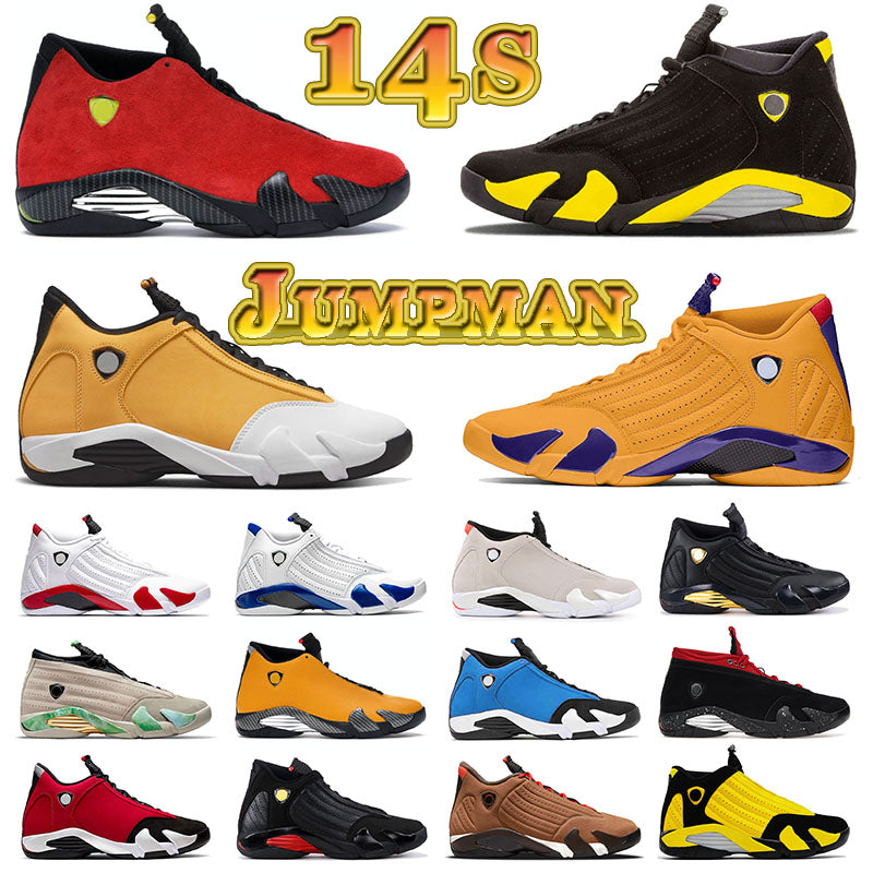 Designer Jumpman 14 14s XIV Mens Basketball Shoes Ginger Red Lipstick Gym Blue Golden Toro Reverse Ferrar Yellow Thunder Sports Sneakers Trainers Bi