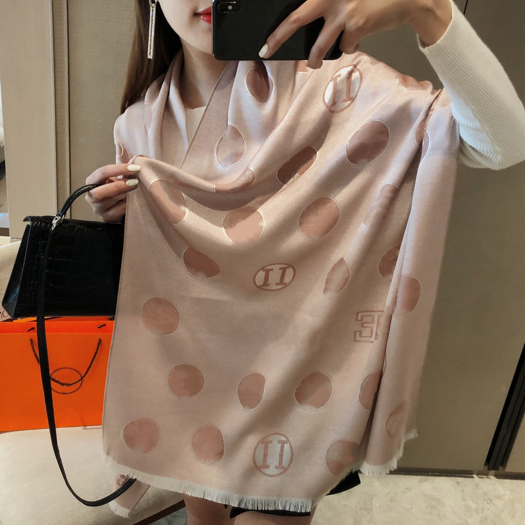 Silk Scarf Luxury cashmere Scarfs Designer For Women man Pure Cotton Soft Letter Scarves quality 4 Season Long with Packing