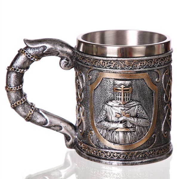 3D Viking Skull Coffee Beer Mug Tankard Personalized Original for Home Bar Wine Drink Gift Men Y200104