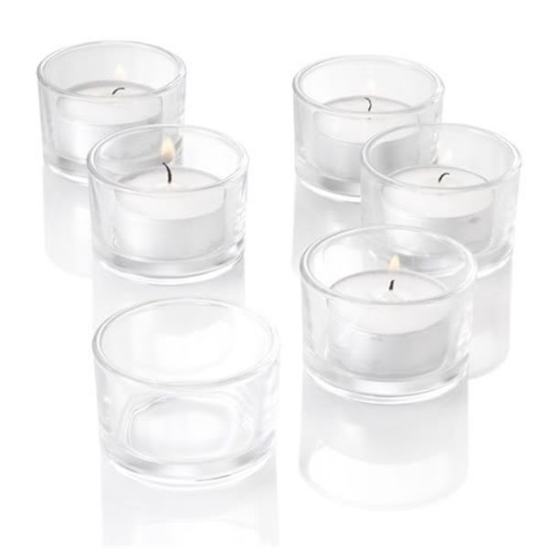 Bulk Set of 24PC Glass Candle Holder In Clear Frosted Color not included candle USD23 76 LOTS T200703