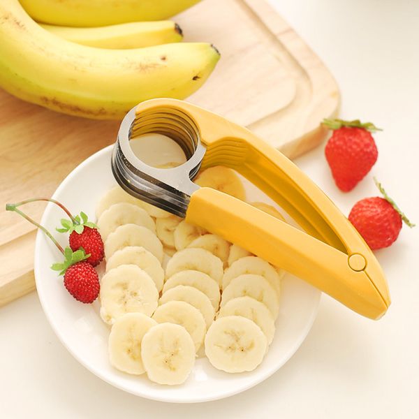 Kitchen Creative Tools Stainless Steel Banana Slicer Cucumber Ham Sausage Can Be Sliced DIY WJ0015