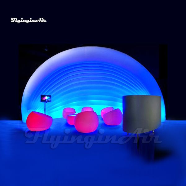 wholesale LED Inflatable Shell Party Tent White Air Blow Up Temporary Booth RGB Lounge For Advertisement