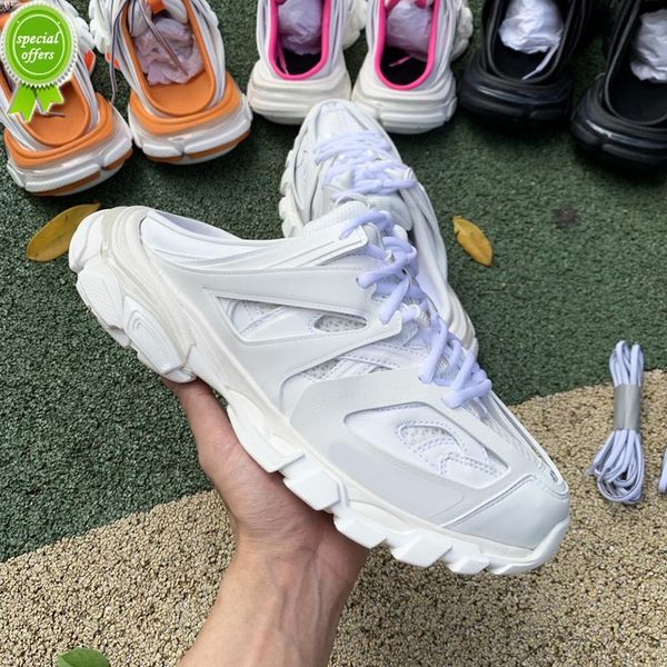 2022 Luxuy Triple S 3 .0 Mule Men Women Designer Casual Shoes White Black Red Pastel Pink Orange Top Quality Slides Low Mens Sneaker Womens