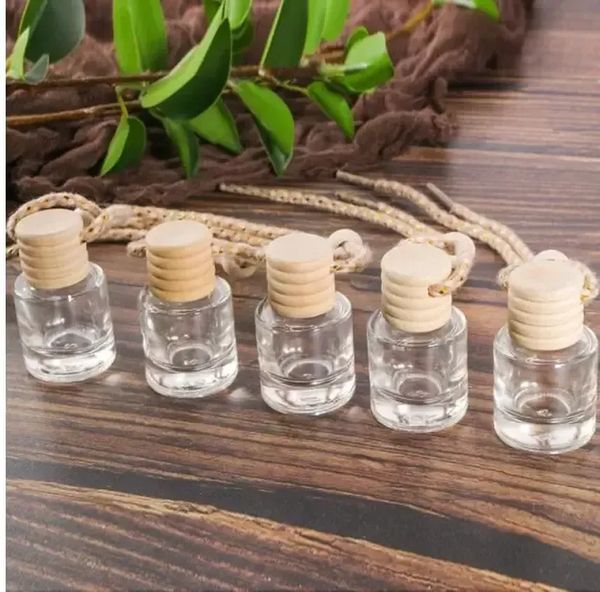 Car perfume bottle home diffusers pendant perfume ornament air freshener for essential oils fragrance empty glass bottles FY5288 sxaug08