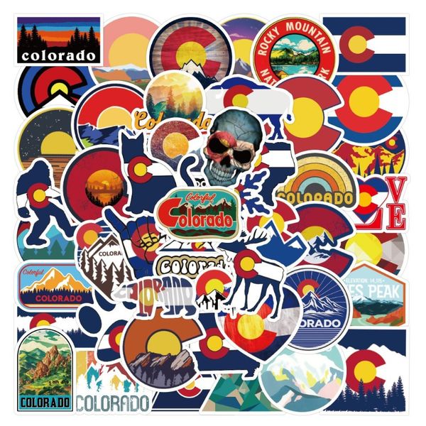 50PCS Colorado Sticker Graffiti Kids Toy Skateboard car Motorcycle Bicycle Sticker Decals Wholesale
