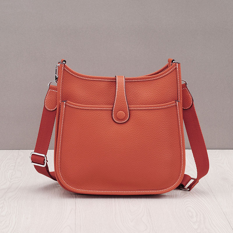 100% Genuine Leather Crossbody Bags Bucket Shoulder Bags Luxury Brand Designer Litchi Grain Cow Leather Famous Purses And Handbags Large Capacity To