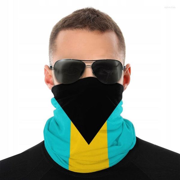 Scarves Bahamas Flag Magic Scarf Half Face Mask Men Women Halloween Neck Gaiter Seamless Bandana Polyester Headband Outdoor HikingScarves