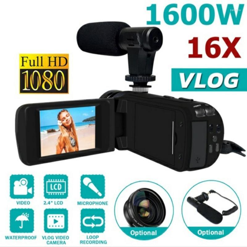 Camcorders 1080P Digital Video Camera Camcorder W-Microphone Pography 16 Million Pixels 2.4 Inch LCD Screen Anti-shaking Face