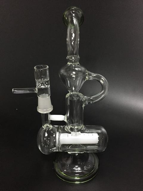 New arrival recycler oil rigs Glass bong bubbler glass smoking pipe water pipes bongs with 1 inline diffuser (GB-297)