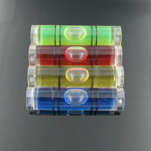 (25 pieces -lot) 9.5*40 mm Plastic Tube Level Bubble Spirit level Bubble Four color