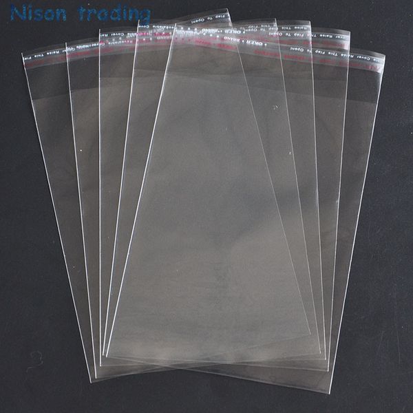 Free shipping 11*20cm 500pcs-pack transparent self adhesive seal OPP bag-resealable candy packaging plastic bags, lucency poly pouch
