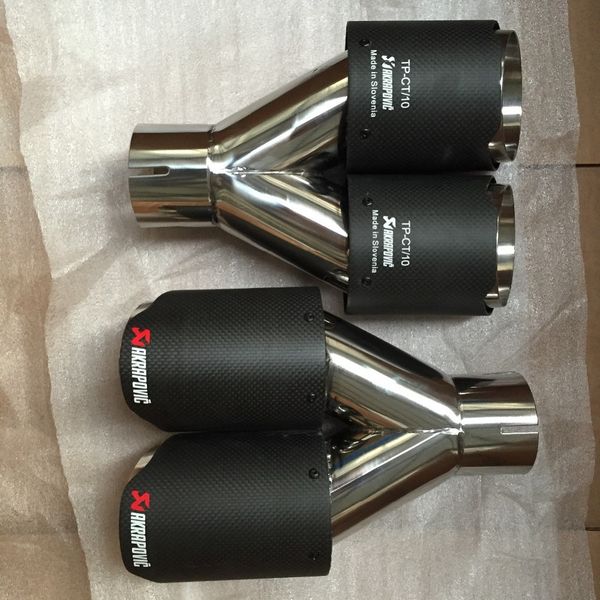 dual size Inlet51mm-outlet89mm for AK carbon fiber exhaust tip exhaust pipe muffler
