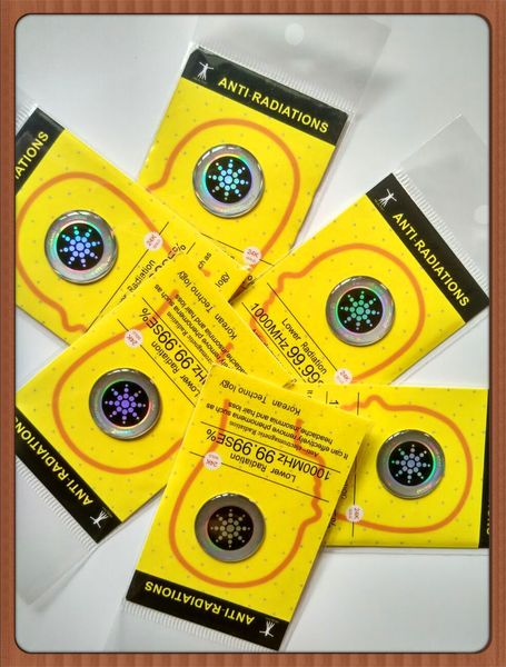 mobile phone anti radiation shiny sticker , scalar energy anti radiation chip EMF radiation, 5G protector quantum shiled 100pcs-lot
