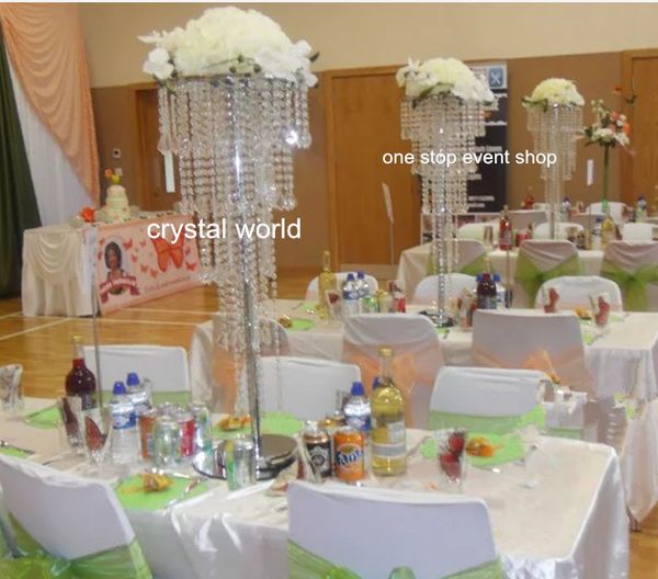 Modern-style acrylic crystal trumpet vase for weddings home