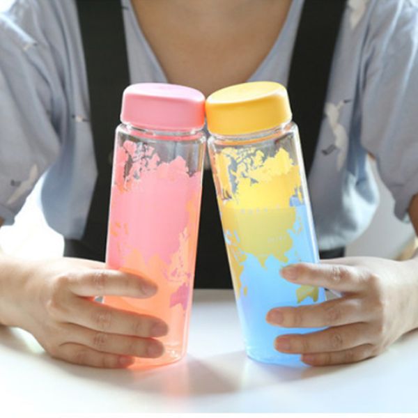 500ml world map My Breakproof Bottle Space Bottle Cup Lemon Juice Sports Better Water Bottle Botellas De Agua