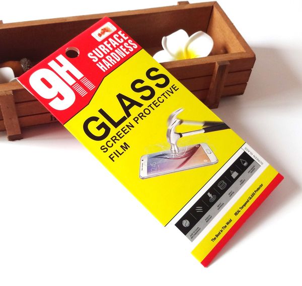 wholesale Colorful Empty Paper Packaging tempered glass screen package for iphone 7 7plus for zte zmax pro z981 Film with free shipping