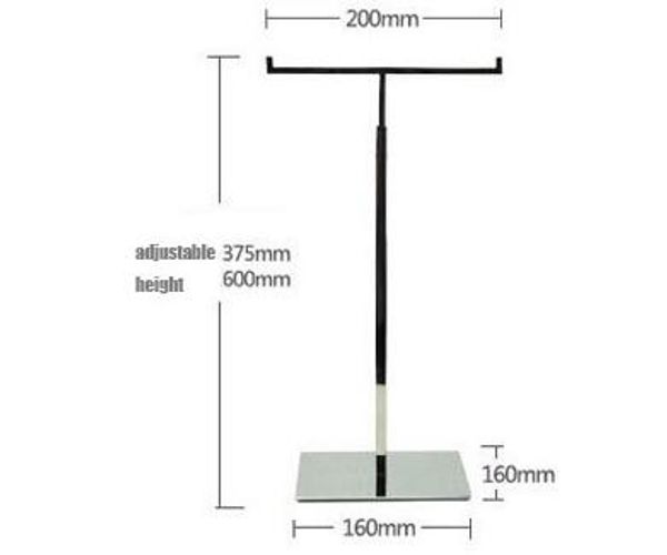 Mirror polishing silver Stainless metal scarves necktie holder Stand hook neckties showing display stand