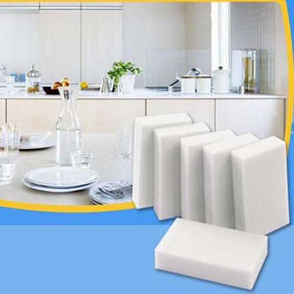 500 pcs-lot White Magic Melamine Sponge Cleaning Eraser Multi-functional Sponge Without Packing Bag Household Cleaning Tools