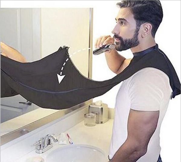 Shave Cloth Beard Whiskers Bib Men&#039;s Facial Hair Trimmings Catcher Shaving Apron Cape Cloth