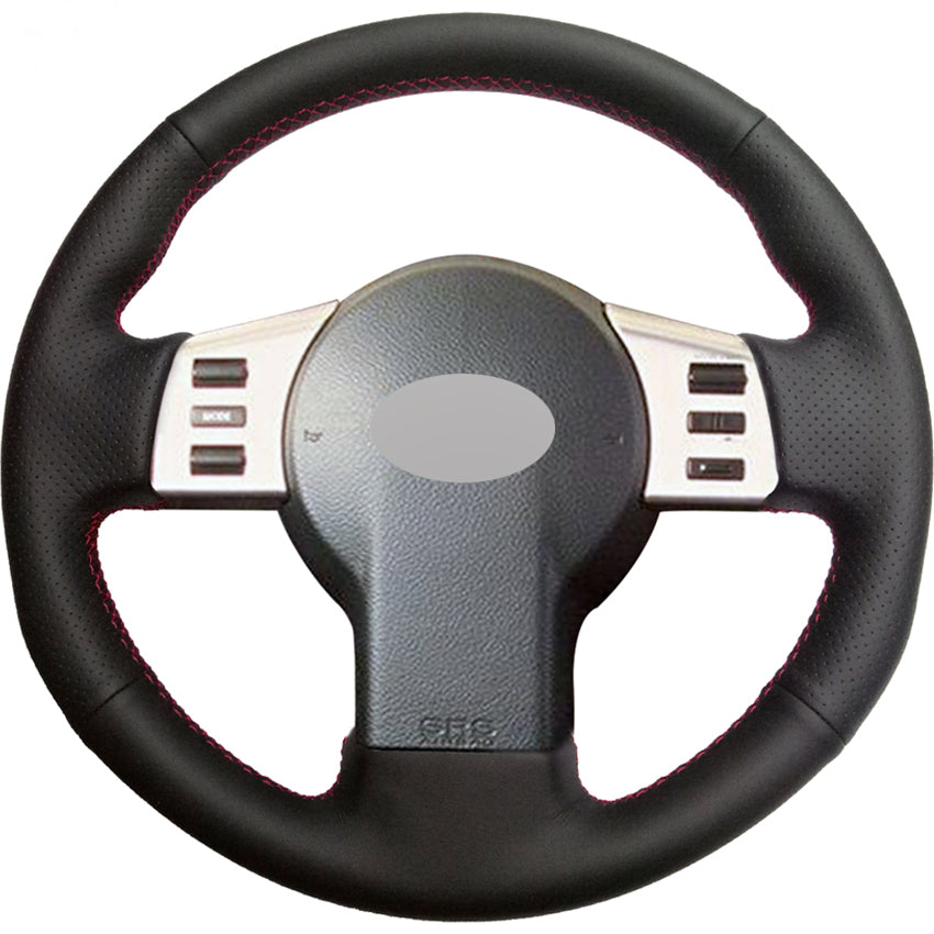 Black Leather Hand-stitched Car Steering Wheel Cover for Infiniti FX FX35 FX45 2003-2007 Nissan 350Z 2003-2006